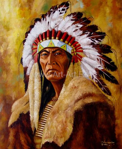 картина Портрет вождя индейцев гуронов
