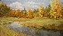 картина Река в осеннем лесу, художник Малахов А Н Москва 